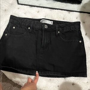 Garage Black Denim Skirt, SOLD—DEPOP